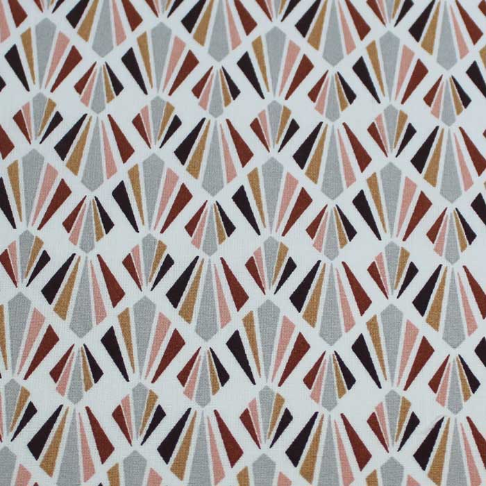 Fat quarter, Payani, marsala e mattone, cotone francese
