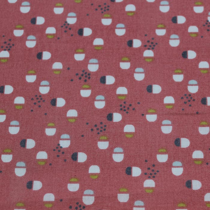Fat quarter, Torid, corallo, cotone francese