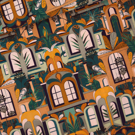 Maisons Cubaines, Orange, viscose
