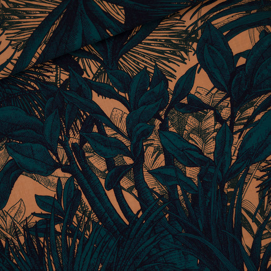 Fin de série 100cm, Tropic Forest, Fenugrec Marron, viscose