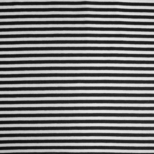 Breton Stripes, nero e bianco, Jersey di viscosa