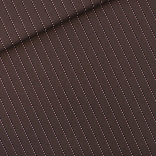 Lignes, Violet Raisin, Gabardine en Toile de Coton