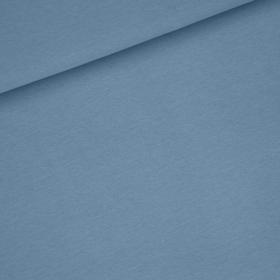French terry, Spring lake blue, felpa garzata