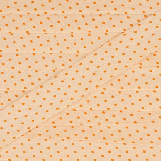Biais léger à pois "Douceur mandarine"