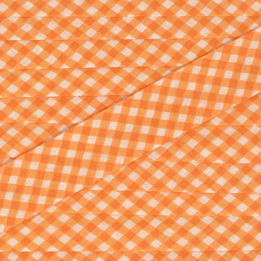 Biais Vichy "Douceur mandarine"