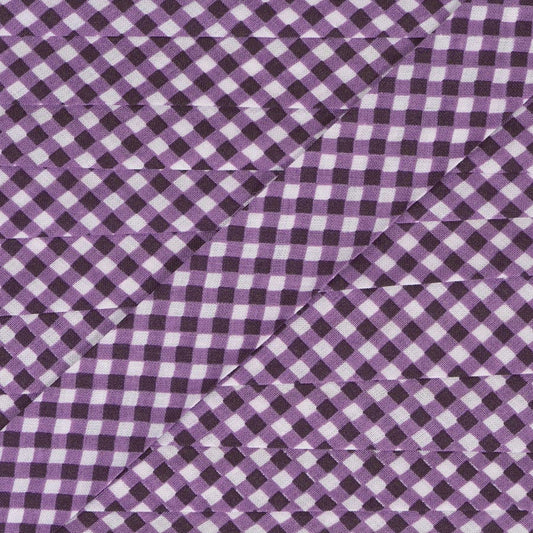 Biais Vichy "Prune délicate"