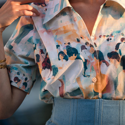 Zipopo, Blanc et bleu clair, coton français