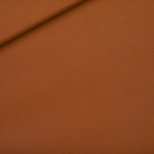 French terry, Glazed Ginger Brown, felpa garzata