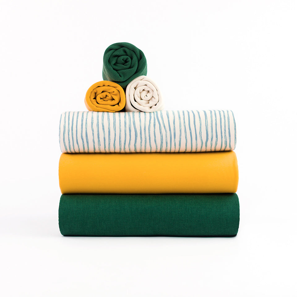 French terry,  Lemon Curry, felpa garzata