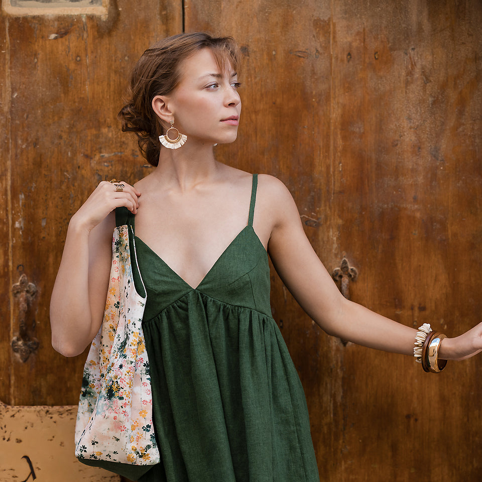 Linen and viscose, Russet