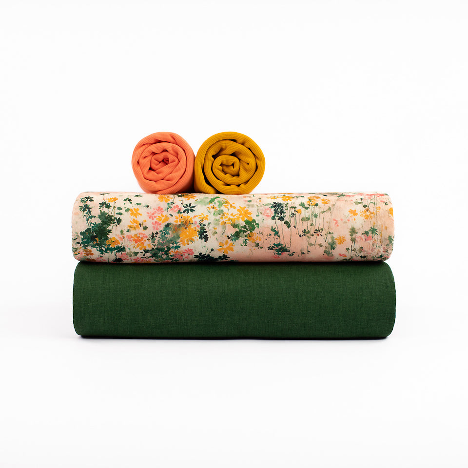 Linen and viscose, Russet