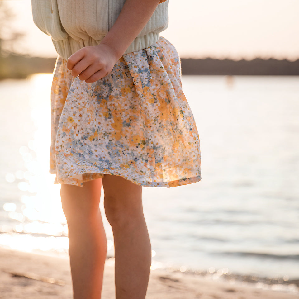 Lots of flowers, Beige, Doppia garza