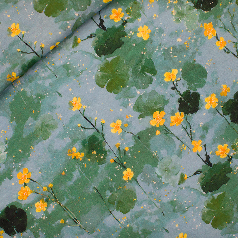 Marsh Marigolds, Soft Blue, Doppia garza