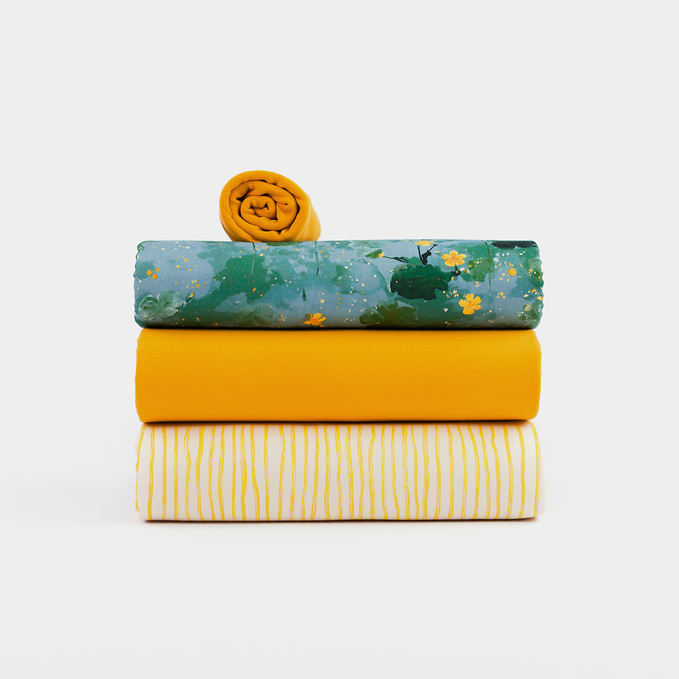 Marsh Marigolds, Soft Blue, Doppia garza