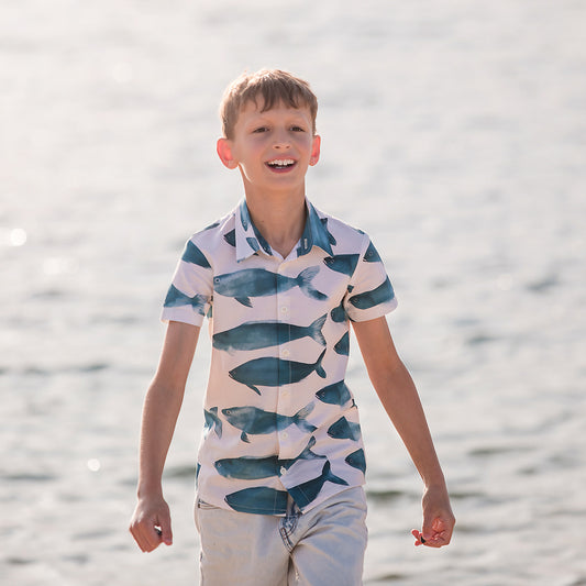 Zipopo, Blanc et bleu clair, coton français