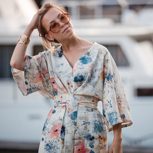 Verticales, Bleu turbulence, Lin et viscose