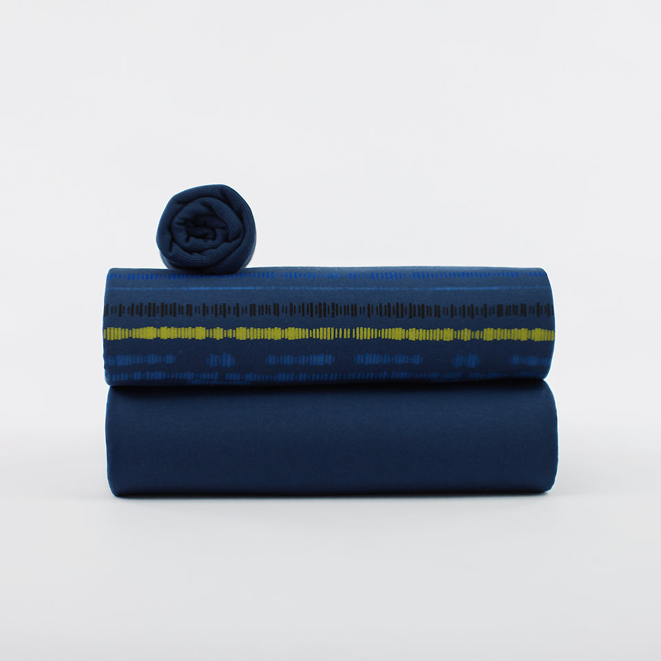 Sound Waves, French terry, Oceana Blue, felpa