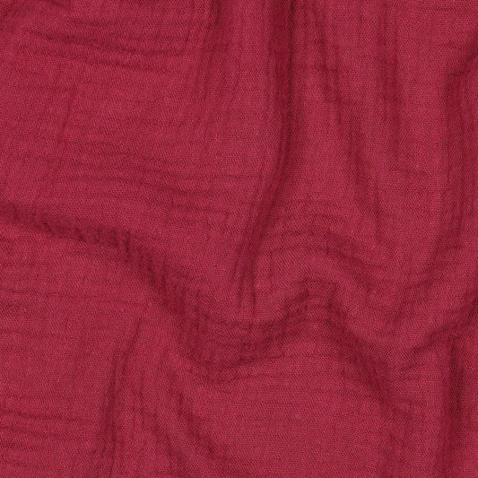 Doppia garza goffrata unito, Berry GOTS