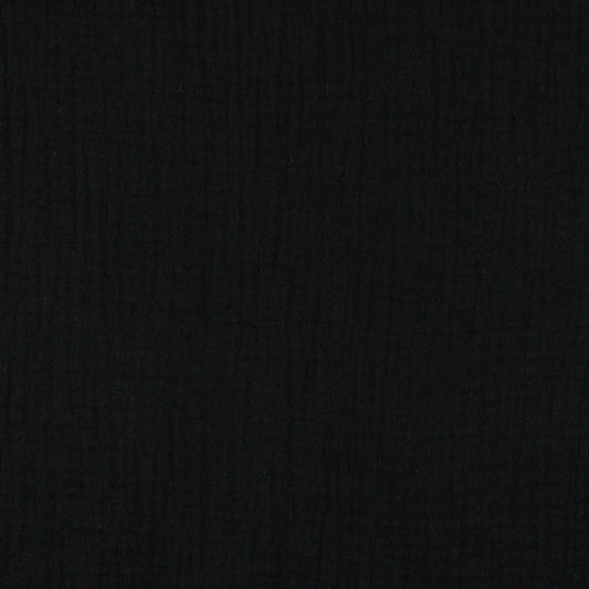 Doppia garza goffrata unito, Black GOTS