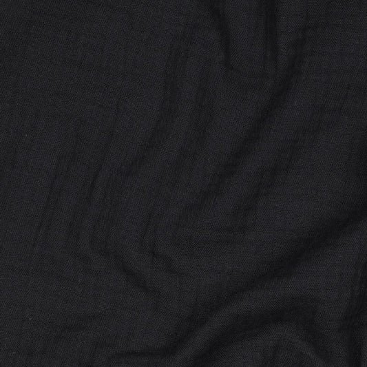 Doppia garza goffrata unito, Black GOTS