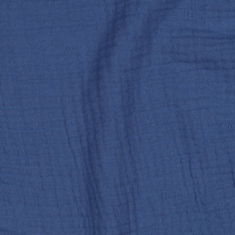 Doppia garza goffrata unito, Midnight Blue GOTS