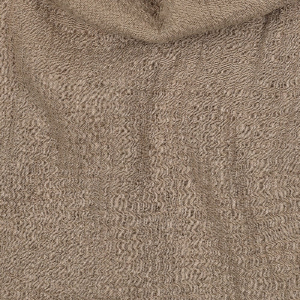Doppia garza goffrata unito, Taupe GOTS