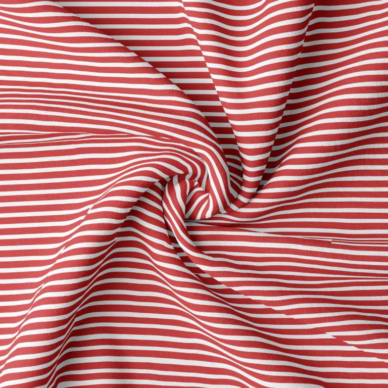 Rayure marin, rosso e bianco, Jersey di cotone