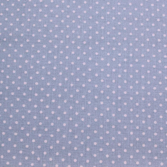 Fin de série 170cm, Pois, bleu clair, coton français