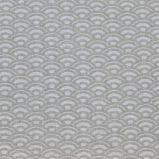 Saijo, blanc et beige, coton français