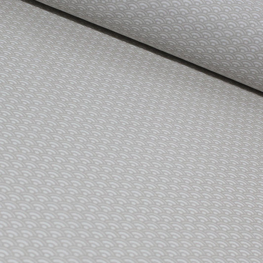 Saijo, blanc et beige, coton français
