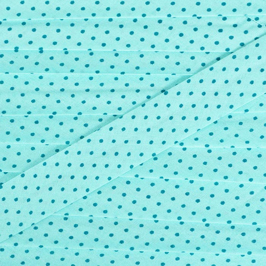 Biais léger à pois "Bora Bora Lagoon"