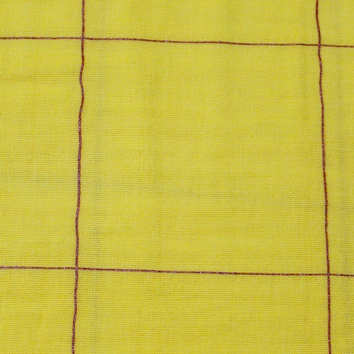 Thin grid, Giallo sole, Doppia garza