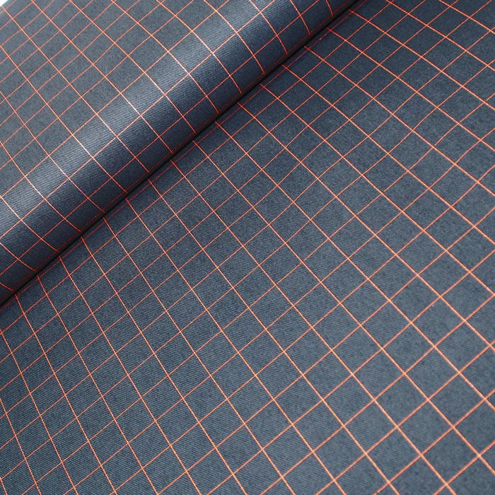 Thin Grid, Forest River, gabardine en toile de coton