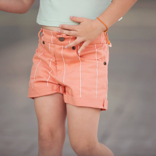 Verticales, Melon punch, Gabardine en toile de coton