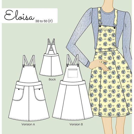 "Eloisa" dungaree dress pattern