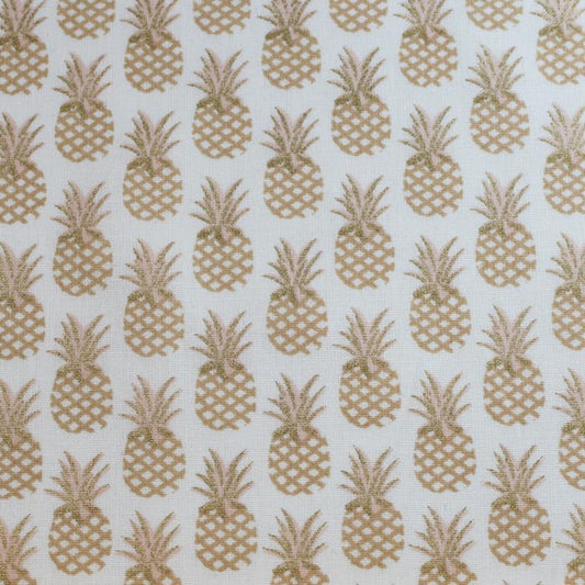 Fat quarter, A'nanas doré, cotone francese