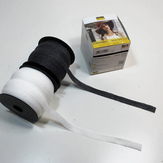 Formband, nastro sbieco, bianco/nero