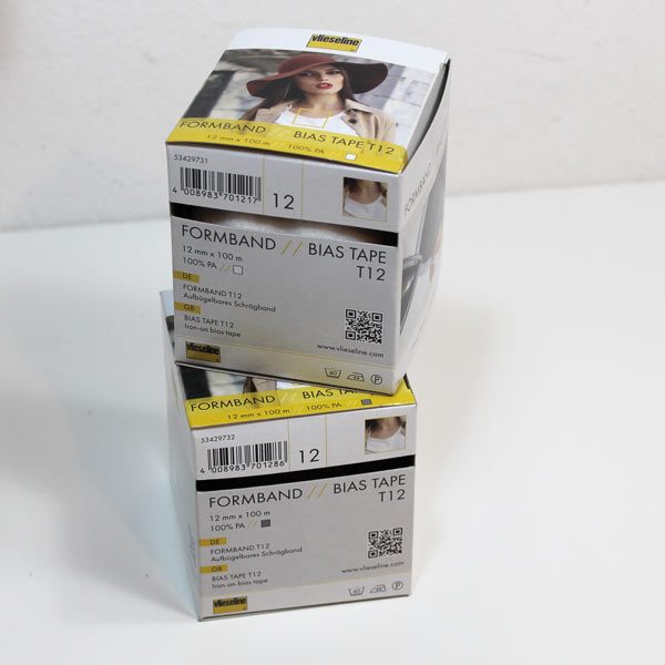 Formband, nastro sbieco, bianco/nero