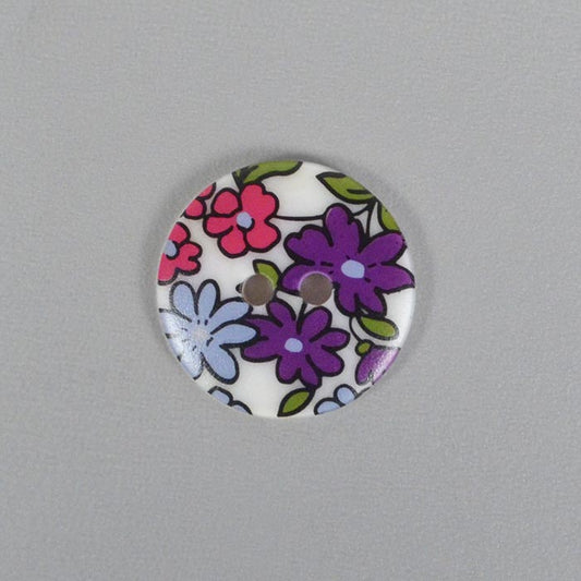 Bottone roselline viola - varie misure