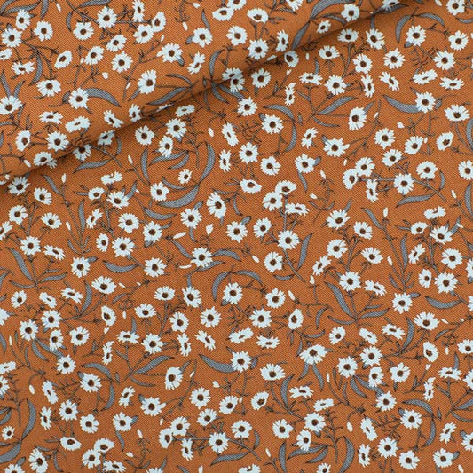 Camomille, Cannelle, Gabardine en toile de coton