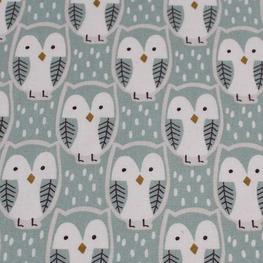 Fat quarter, Choo, Verde menta, Cotone francese