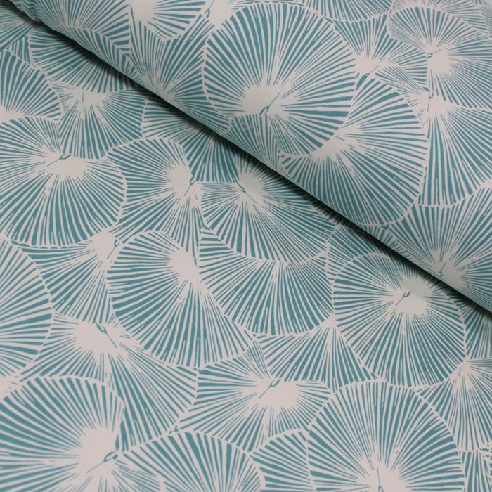 Fan Leaves, Bianco sale marino, felpa garzata