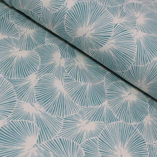 Fan Leaves, Bianco sale marino, felpa garzata
