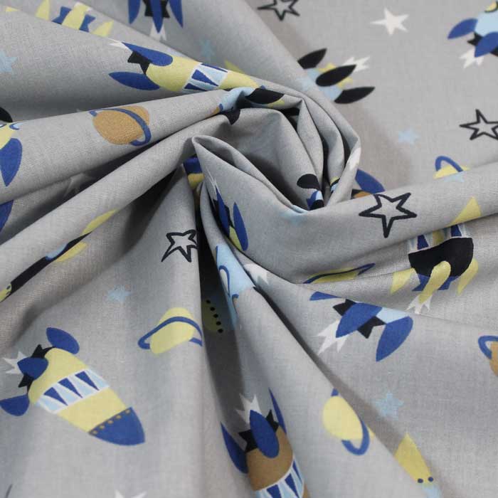 Fusée, Gris, coton français