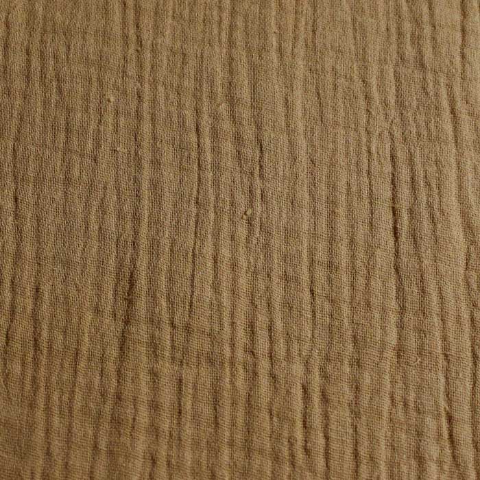 Chute de 170cm, double gaze gaufrée unie Camel