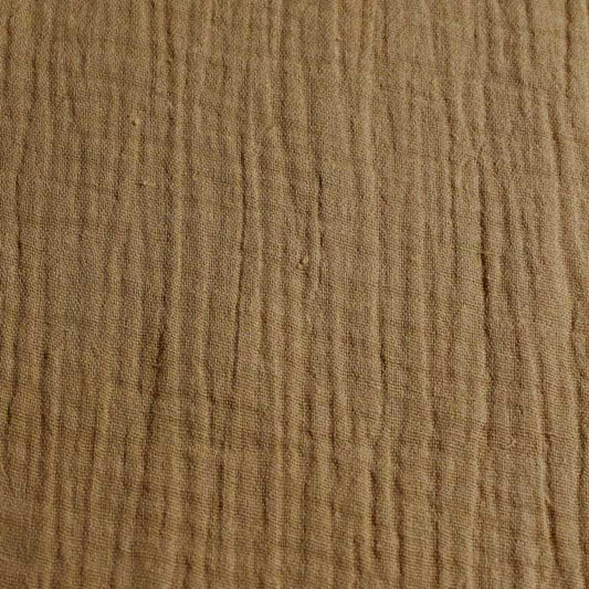 Chute de 170cm, double gaze gaufrée unie Camel