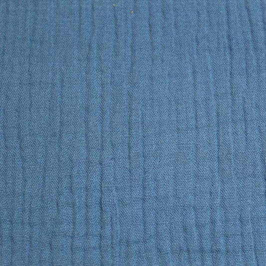 Denim uni double gaze gaufré