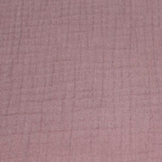 Double gaze gaufrée unie Rose Le