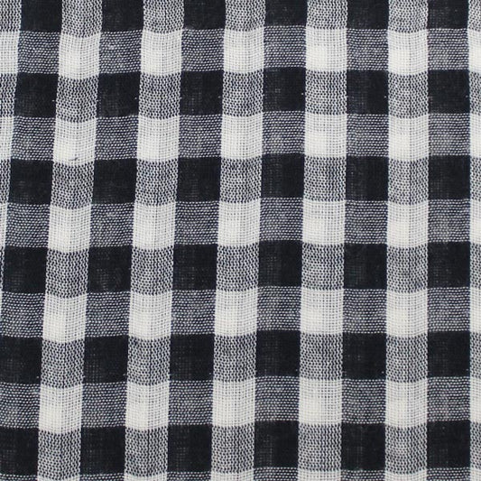 Gingham, doppia garza vichy, blu notte