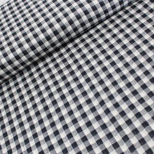 Gingham, doppia garza vichy, blu notte